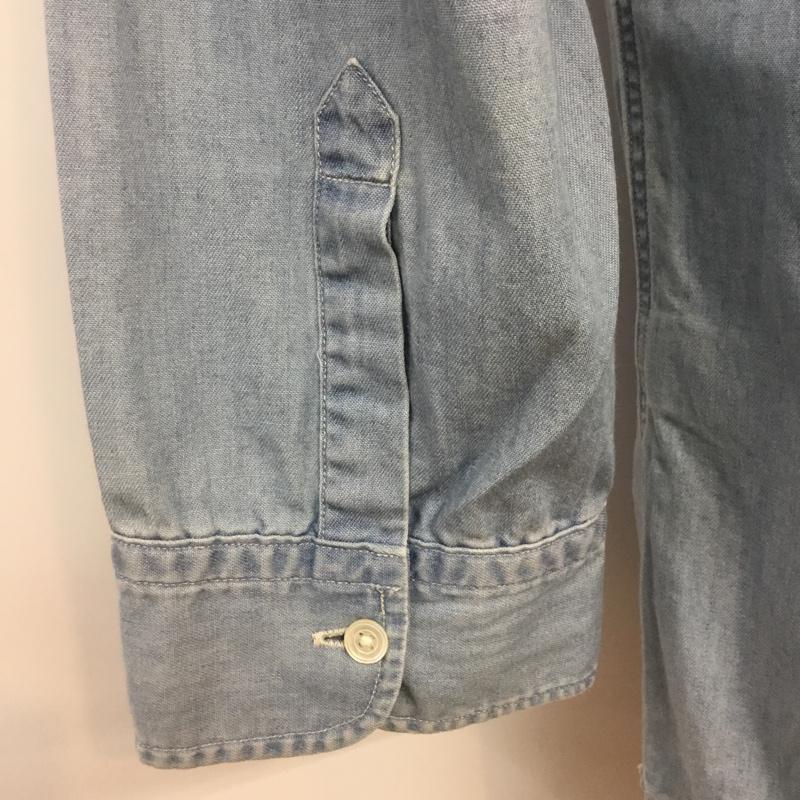 モンキータイム MONKEY TIME シャツ、ブラウス 七分袖 ボタンダウンシャツ 1 無地 インディゴ / インディゴ /  メンズ USED 古着 中古 10047308