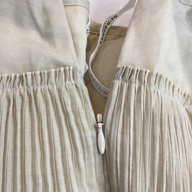 バーバリーロンドン Burberry London スカート ひざ丈スカート プリーツ 38 無地 ベージュ / ベージュ /  レディース USED 古着 中古 10047322