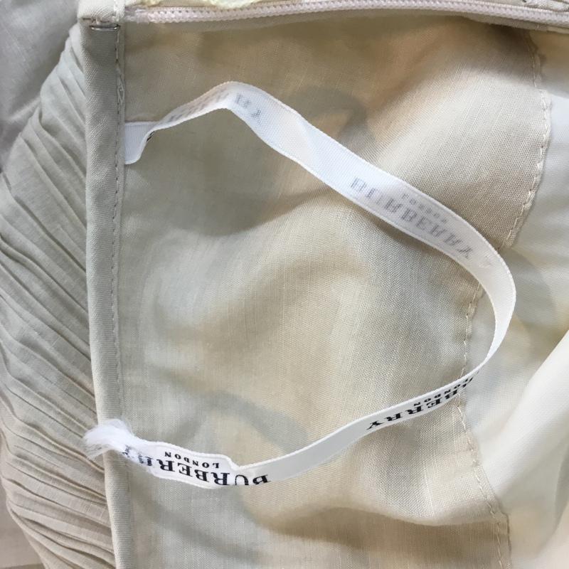 バーバリーロンドン Burberry London スカート ひざ丈スカート プリーツ 38 無地 ベージュ / ベージュ /  レディース USED 古着 中古 10047322