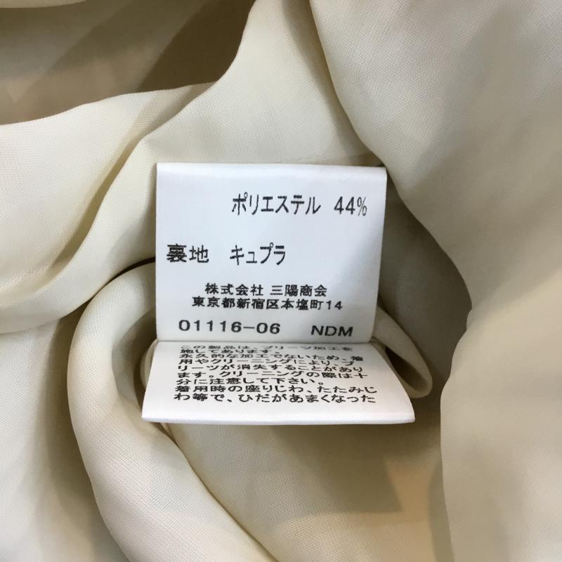 バーバリーロンドン Burberry London スカート ひざ丈スカート プリーツ 38 無地 ベージュ / ベージュ /  レディース USED 古着 中古 10047322