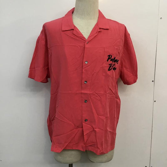 ダブルレインボー DOUBLE RAINBOUU シャツ、ブラウス 半袖 L 無地 X ロゴ、文字 桃 / ピンク /  メンズ USED 古着 中古 10047962