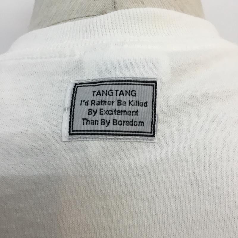 タンタン TANG TANG Tシャツ 半袖 S ロゴ、文字 白 / ホワイト /  メンズ USED 古着 中古 10048024