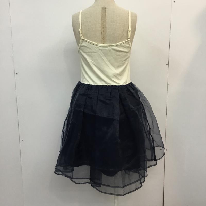 ダズリン dazzlin ワンピース ミニスカート FREE 無地 白 / ホワイト / X 紺 / ネイビー /  レディース USED 古着 中古 10048064