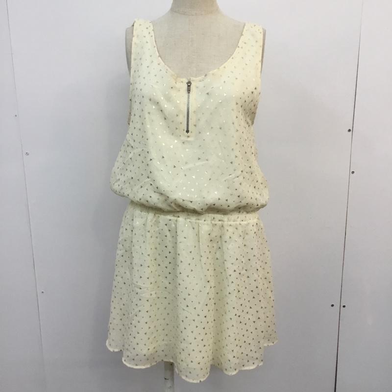 ツインルーム TWNROOM ワンピース ひざ丈スカート FREE 総柄 アイボリー / アイボリー /  レディース USED 古着 中古 10048102