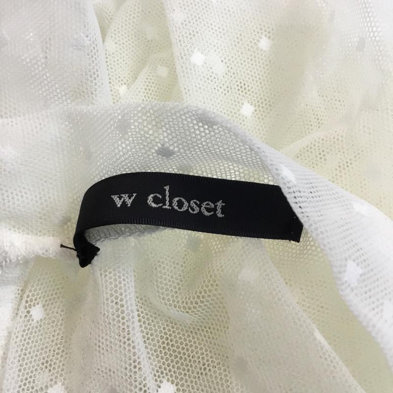 ダブルクローゼット w closet カットソー 半袖 FREE 無地 白 / ホワイト /  レディース USED 古着 中古 10048237