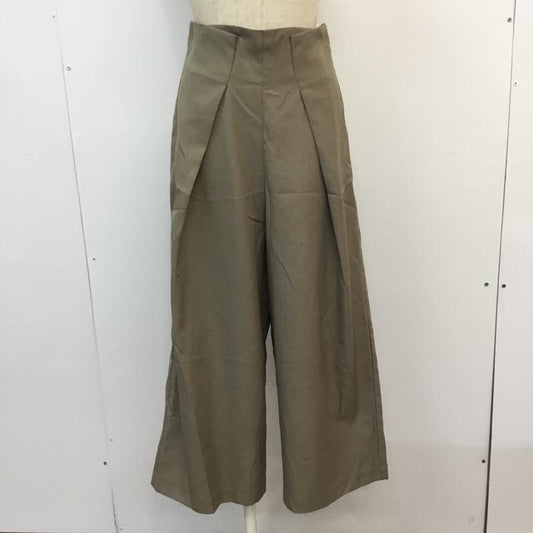 エージー AG パンツ スラックス ワイドパンツ ハイウエスト タック M 無地 グレージュ / グレージュ /  レディース USED 古着 中古 10048495