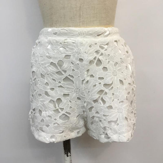 デュラス DURAS パンツ ショートパンツ レース FREE レース柄 白 / ホワイト /  レディース USED 古着 中古 10048496