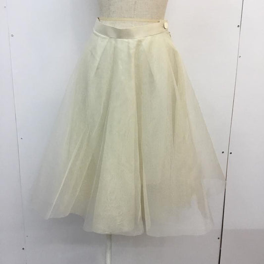 バナーバレット BANNER BARRETT スカート ひざ丈スカート フレア チュール 36 無地 アイボリー / アイボリー /  レディース USED 古着 中古 10048503