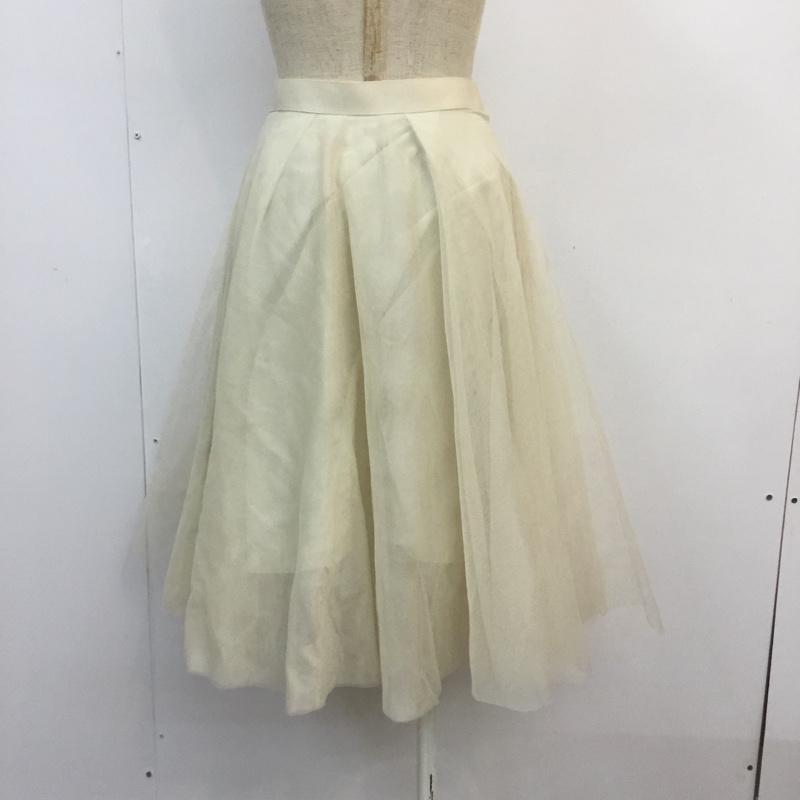 バナーバレット BANNER BARRETT スカート ひざ丈スカート フレア チュール 36 無地 アイボリー / アイボリー /  レディース USED 古着 中古 10048503