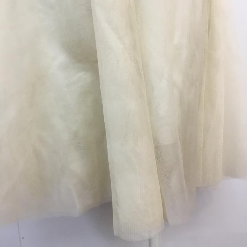 バナーバレット BANNER BARRETT スカート ひざ丈スカート フレア チュール 36 無地 アイボリー / アイボリー /  レディース USED 古着 中古 10048503