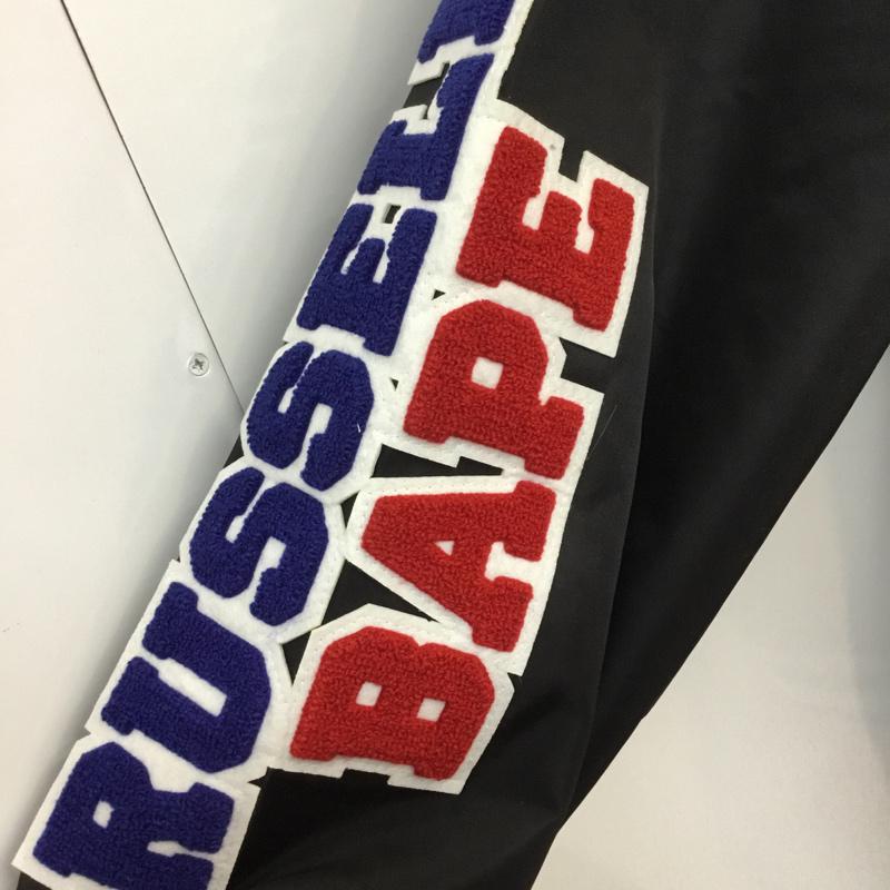 アベイシングエイプ A BATHING APE ジャケット、上着 ジャンパー、ブルゾン Russell 'College Varsity L 無地 黒 / ブラック /  メンズ USED 古着 中古 10048623