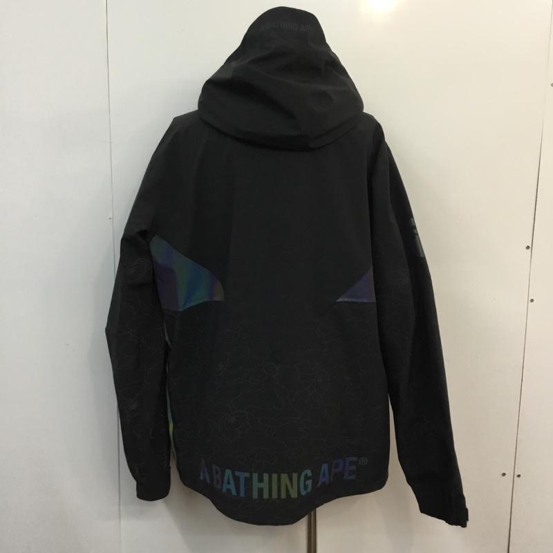 アベイシングエイプ A BATHING APE ジャケット、上着 ジャンパー、ブルゾン DU0202 SNOW JACKET adidas 無地 X ロゴ、文字 黒 / ブラック /  メンズ USED 古着 中古 10048648