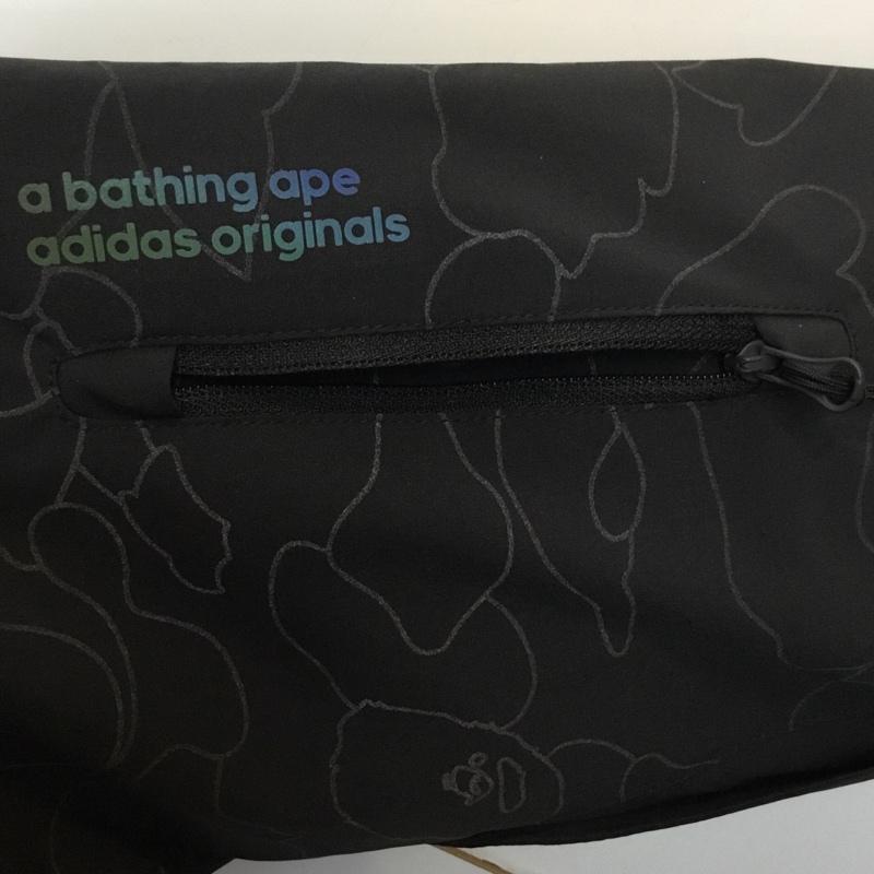 アベイシングエイプ A BATHING APE ジャケット、上着 ジャンパー、ブルゾン DU0202 SNOW JACKET adidas 無地 X ロゴ、文字 黒 / ブラック /  メンズ USED 古着 中古 10048648