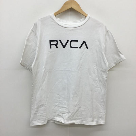 ルーカ RVCA Tシャツ 半袖 ビックロゴ 半袖Tシャツ スタンダードFIT BIG RVCA S/S T-Shirt BA041-204 M ロゴ、文字 白 / ホワイト / X 黒 / ブラック /  メンズ USED 古着 中古 10048988