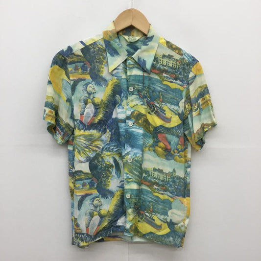 フラットヘッド The Flat Head シャツ、ブラウス 半袖 Palms Label　レーヨンシャツ S 総柄 メンズ USED 古着 中古 10049012
