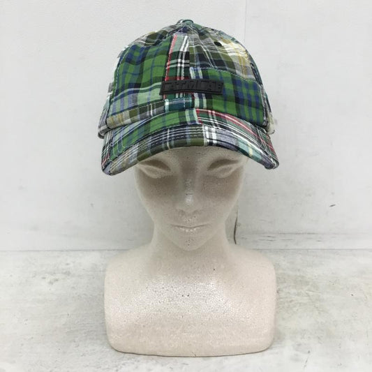 アトモスラボ ATMOS LAB 帽子 キャップ PATCHWORK 6 PANEL CAP al19s-hg04 FREE チェック 緑 / グリーン /  メンズ USED 古着 中古 10049040