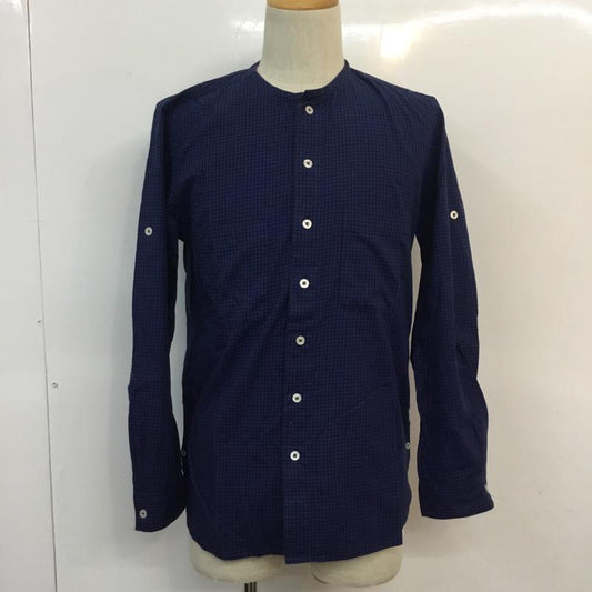 ノンネイティブ nonnative シャツ、ブラウス 長袖 ノーカラー チェック NN S2702 1 チェック 黒 / ブラック / X 紺 / ネイビー /  メンズ USED 古着 中古 10049060