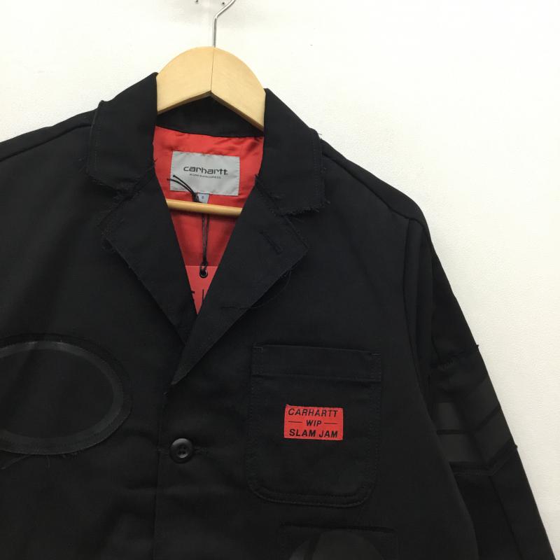 カーハート ダブリューアイピー Carhartt WIP ジャケット、上着 ジャケット、ブレザー × Slam jam S ロゴ、文字 黒 / ブラック /  メンズ USED 古着 中古 10049110