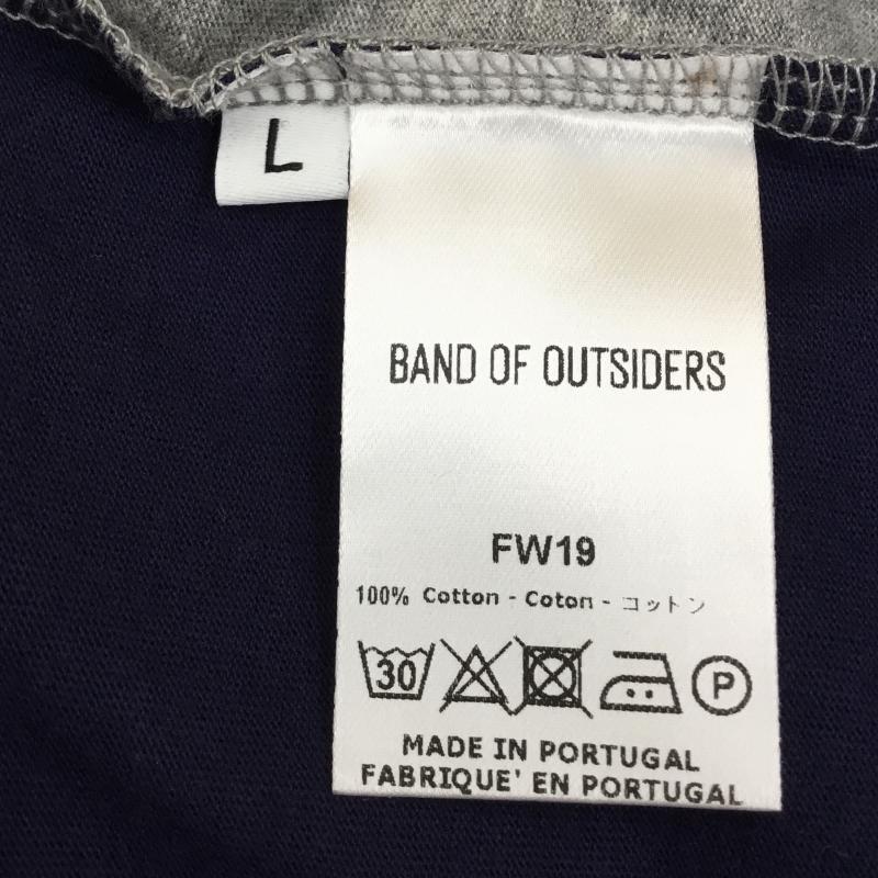 バンドオブアウトサイダーズ Band of Outsiders Tシャツ 半袖 クレイジーパターンTEE L ロゴ、文字 灰 / グレー / X 橙 / オレンジ / X 緑 / グリーン / X 紺 / ネイビー /  メンズ USED 古着 中古 10049113