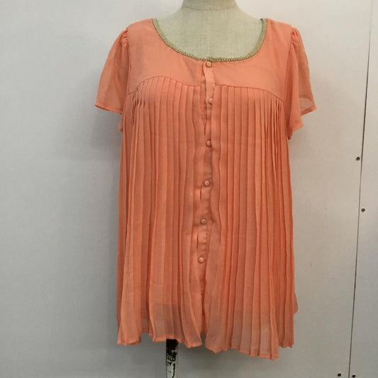 ロペピクニック ROPE' PICNIC シャツ、ブラウス 半袖 クルーネック 2WAY プリーツ 38 無地 桃 / ピンク /  レディース USED 古着 中古 10049149