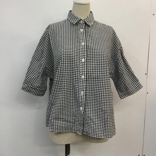 レプシムローリーズファーム LEPSIMLOWRYSFARM シャツ、ブラウス 半袖 チェック M チェック 白 / ホワイト / X 黒 / ブラック /  レディース USED 古着 中古 10049150
