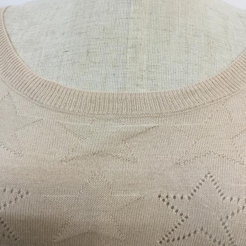 イーハイフンワールドギャラリー E hyphen world gallery カットソー 半袖 サマーニット 星柄 クルーネック FREE 星 桃 / ピンク /  レディース USED 古着 中古 10049160