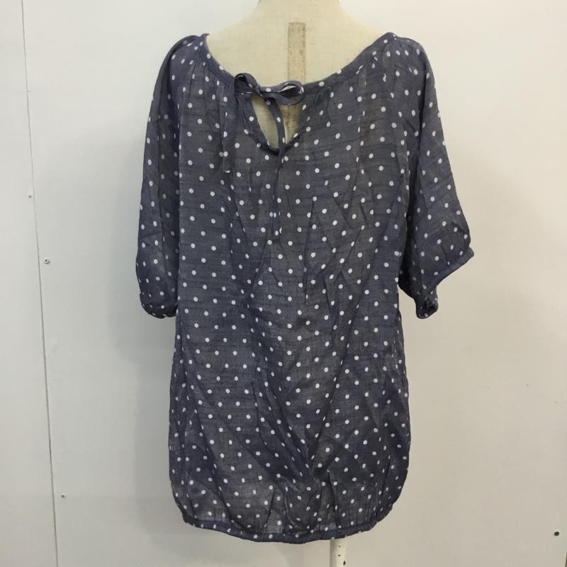 レプシムローリーズファーム LEPSIMLOWRYSFARM カットソー 半袖 ドット プルオーバー FREE ドット 白 / ホワイト / X 紺 / ネイビー /  レディース USED 古着 中古 10049162