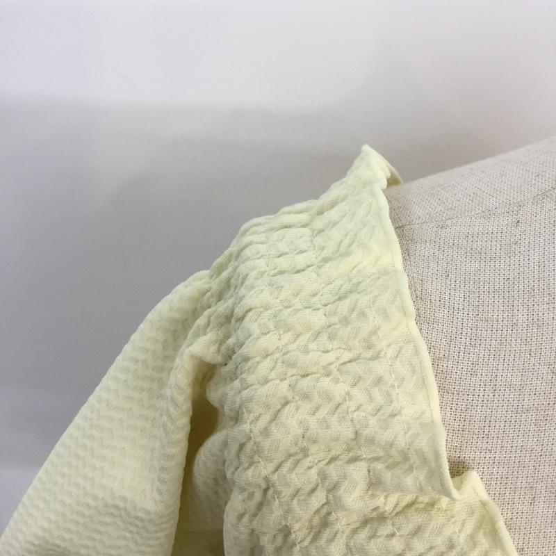 ヘザー Heather カットソー 半袖 シャーリング ギャザー オフショルダー 2WAY FREE  黄 / イエロー /  レディース USED 古着 中古 10049179