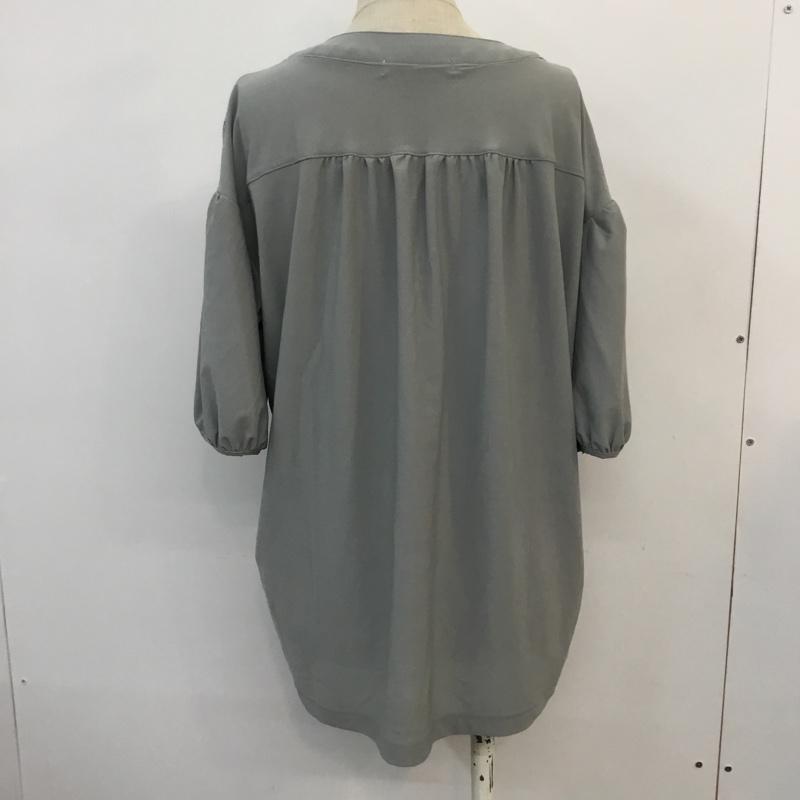 セブンデイズサンデイ SEVENDAYS=SUNDAY カットソー 半袖 オープンフロント レース M レース柄 灰 / グレー /  レディース USED 古着 中古 10049206