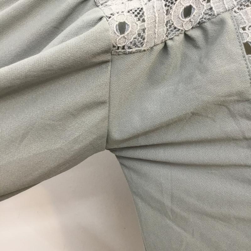 セブンデイズサンデイ SEVENDAYS=SUNDAY カットソー 半袖 オープンフロント レース M レース柄 灰 / グレー /  レディース USED 古着 中古 10049206