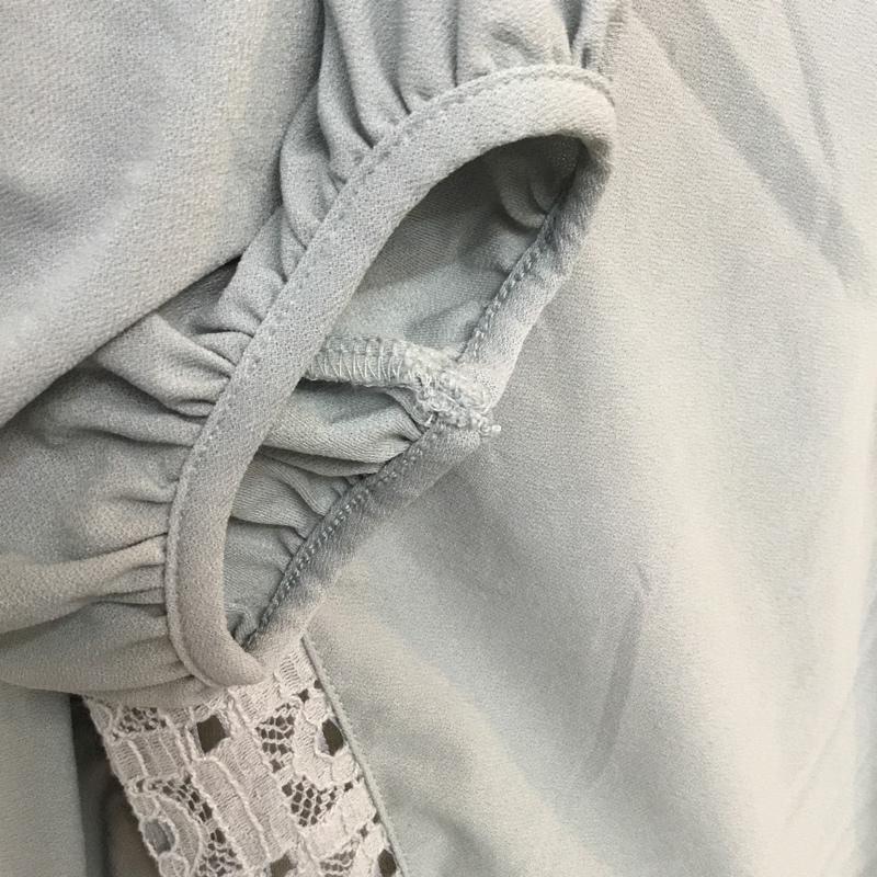 セブンデイズサンデイ SEVENDAYS=SUNDAY カットソー 半袖 オープンフロント レース M レース柄 灰 / グレー /  レディース USED 古着 中古 10049206