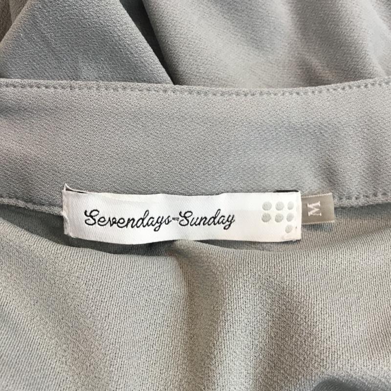 セブンデイズサンデイ SEVENDAYS=SUNDAY カットソー 半袖 オープンフロント レース M レース柄 灰 / グレー /  レディース USED 古着 中古 10049206