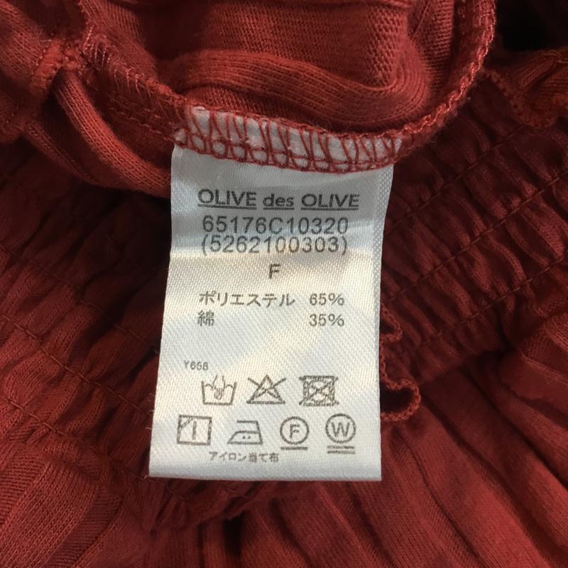 オリーブデオリーブ OLIVE des OLIVE カットソー 半袖 FREE 無地 えんじ / ワインレッド /  レディース USED 古着 中古 10049230