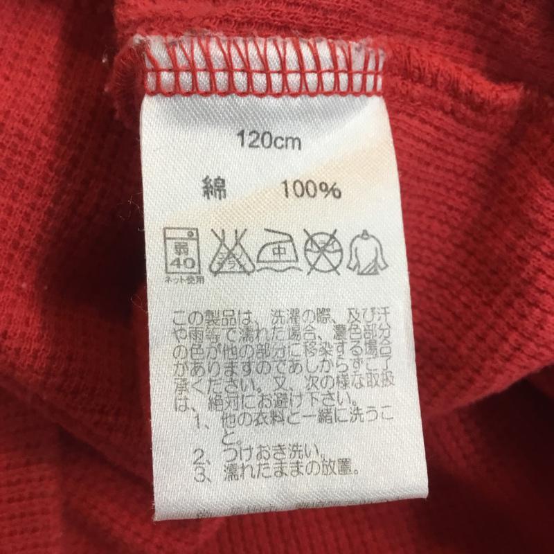 ジャム JAM カットソー 長袖 ワッフル地 ポップコーン ワッペン キッズ 120cm 120cm ワンポイント 赤 / レッド / X 黄 / イエロー /  レディース USED 古着 中古 10049434
