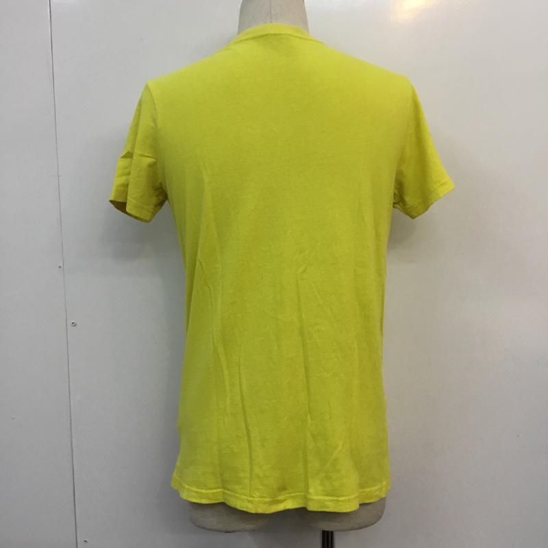 ホリスター Hollister Tシャツ 半袖 クルーネック ロゴ 刺繍 S ロゴ、文字 黄 / イエロー /  メンズ USED 古着 中古 10049501