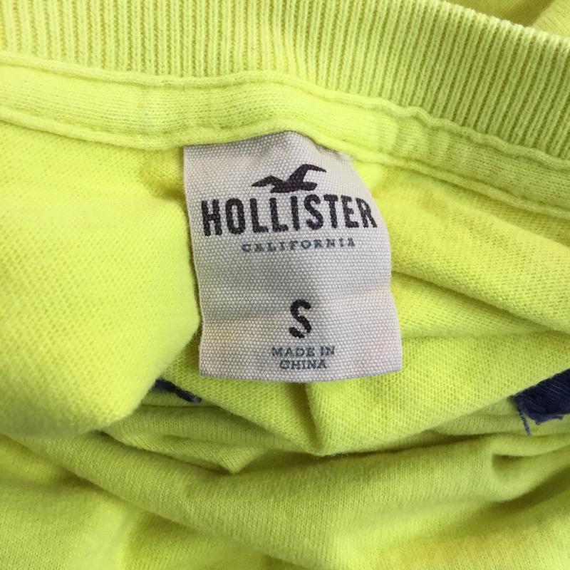 ホリスター Hollister Tシャツ 半袖 クルーネック ロゴ 刺繍 S ロゴ、文字 黄 / イエロー /  メンズ USED 古着 中古 10049501