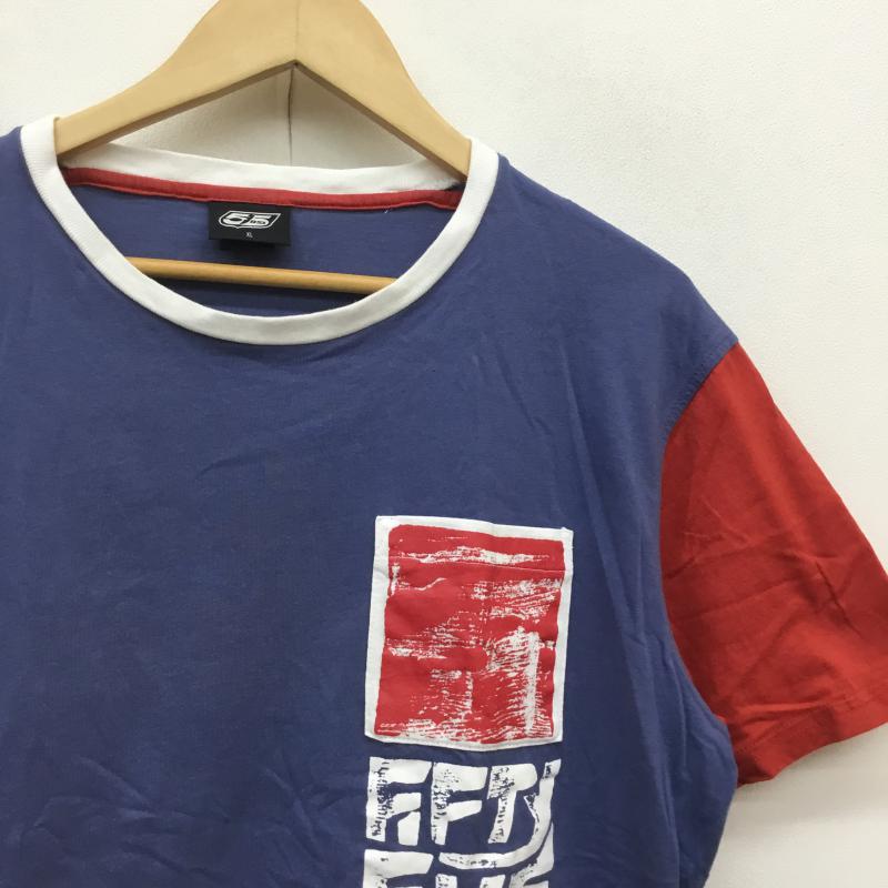 フィフティーファイブディーエスエル 55DSL Tシャツ 半袖 XL ロゴ、文字 青 / ブルー / X 赤 / レッド /  メンズ USED 古着 中古 10049985