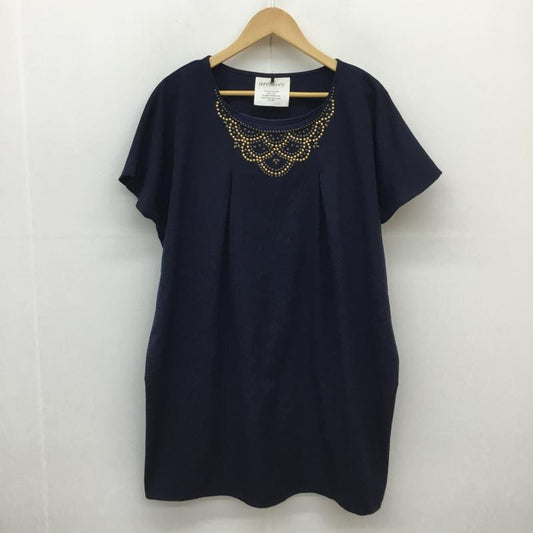 アルシーヴ archives チュニック 半袖 M 紺 / ネイビー /  レディース USED 古着 中古 10050071