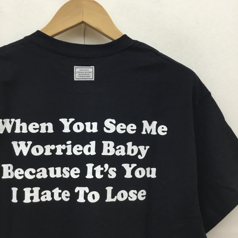 タンタン TANG TANG Tシャツ 半袖 ×DUST AND ROCKS DUStnag T-shirts M ロゴ、文字 黒 / ブラック /  メンズ USED 古着 中古 10050214