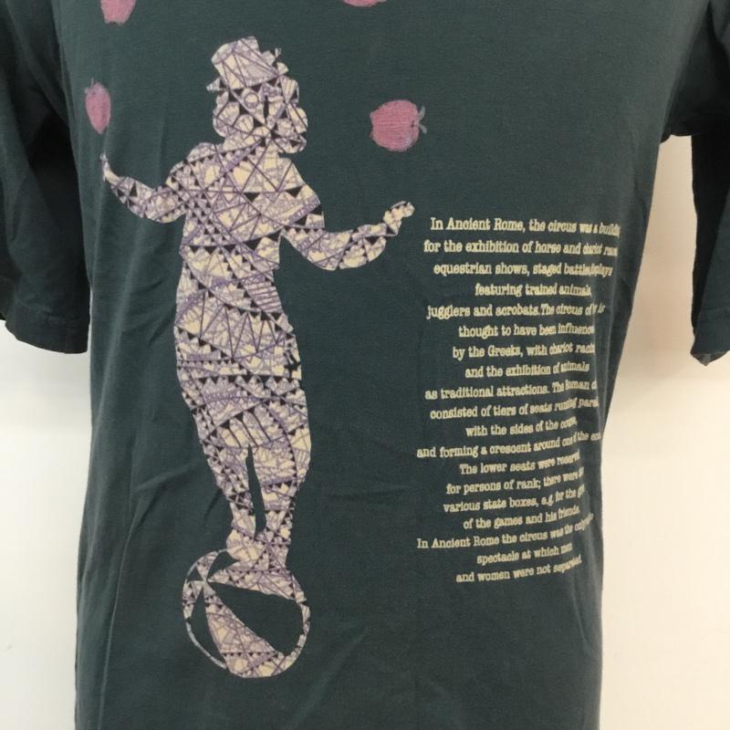シャリーフ SHAREEF Tシャツ 半袖 クルーネック プリント 2 プリント 緑 / グリーン /  メンズ USED 古着 中古 10050241