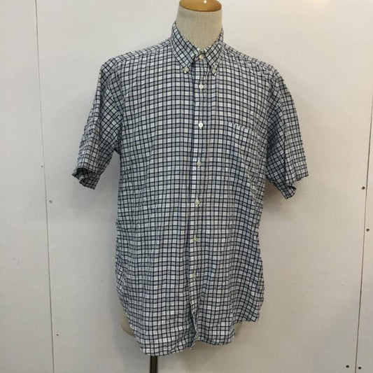 チャップスラルフローレン CHAPSRALPHLAUREN シャツ、ブラウス 半袖 ボタンダウン L チェック 白 / ホワイト / X 青 / ブルー / X 紺 / ネイビー / X 緑 / グリーン /  メンズ USED 古着 中古 10050245
