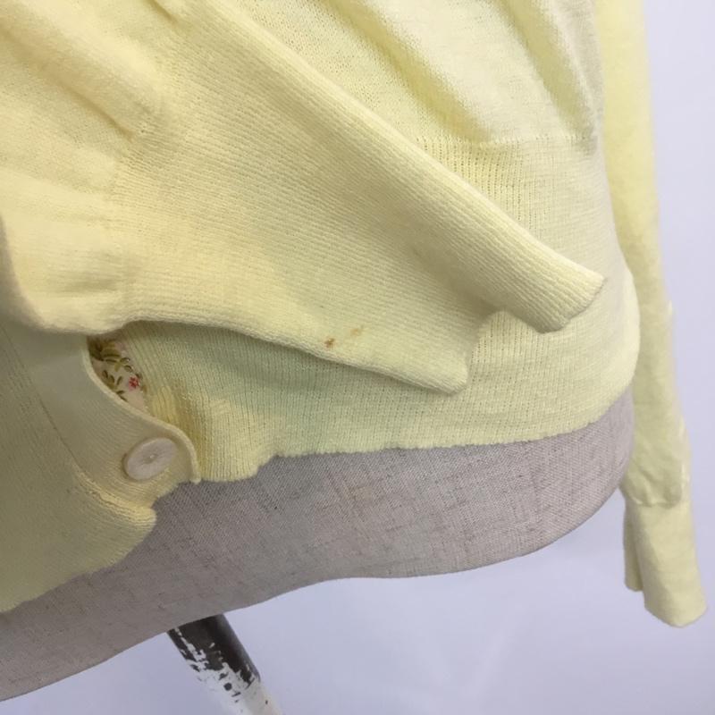 ポロジーンズカンパニー POLO JEANS COMPANY カーディガン 長袖 L 無地 黄 / イエロー /  レディース USED 古着 中古 10050421