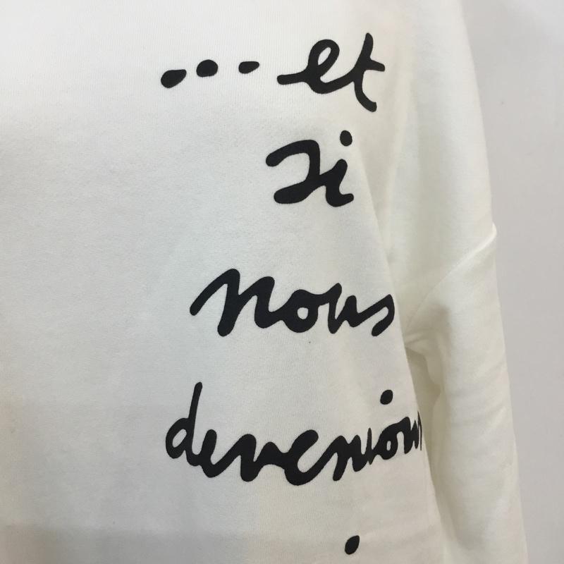 トゥービーバイアニエスベー To b. by agnes b. ワンピース ひざ丈スカート 5137 WQ08 ROBE メッセージワンピ タグ付き 36 ロゴ、文字 白 / ホワイト /  レディース USED 古着 中古 10051250