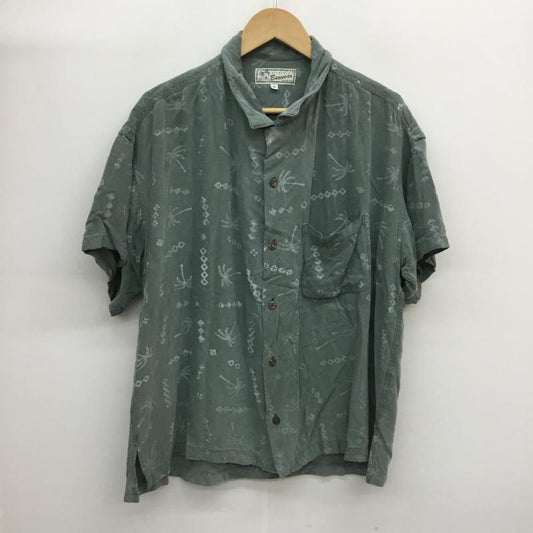 ユーズドクロージング used clothes シャツ、ブラウス 半袖 レーヨン　半そでシャツ S 緑 / グリーン /  メンズ USED 古着 中古 10051797