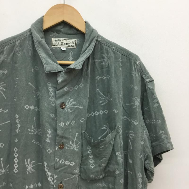 ユーズドクロージング used clothes シャツ、ブラウス 半袖 レーヨン　半そでシャツ S 緑 / グリーン /  メンズ USED 古着 中古 10051797