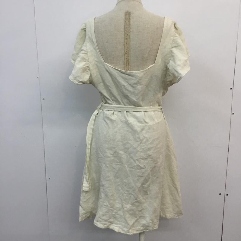 ザラ ZARA ワンピース ミニスカート S 無地 オフホワイト / オフホワイト /  レディース USED 古着 中古 10052568