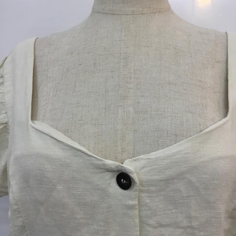 ザラ ZARA ワンピース ミニスカート S 無地 オフホワイト / オフホワイト /  レディース USED 古着 中古 10052568