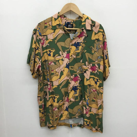 ブレインデット BRAIN DEAD シャツ、ブラウス 半袖 HAWAIIAN SHIRT L 総柄 緑 / グリーン /  メンズ USED 古着 中古 10052741