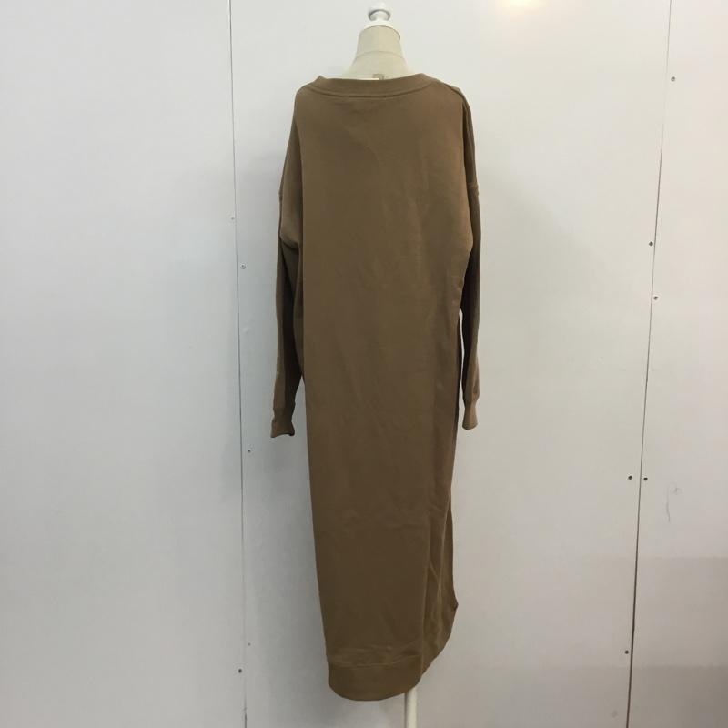 アニエス・ベー agnes b. ワンピース ロングスカート 38 ロゴ、文字 茶 / ブラウン /  レディース USED 古着 中古 10052757