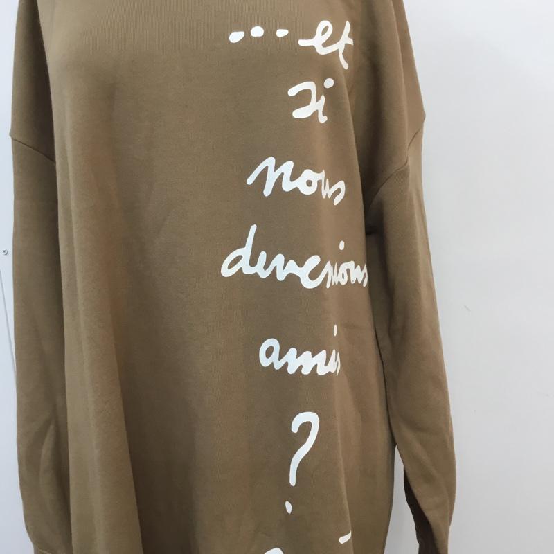 アニエス・ベー agnes b. ワンピース ロングスカート 38 ロゴ、文字 茶 / ブラウン /  レディース USED 古着 中古 10052757